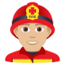 👨🏼‍🚒 man firefighter: medium-light skin tone display on JoyPixels